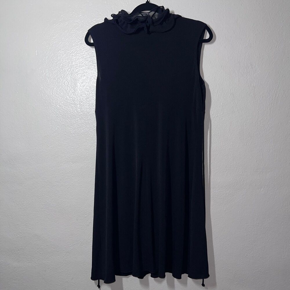 B Wear Black Ruffle V Neck Sleeveless Blouse Top Plus Size XL Casual Work Cami